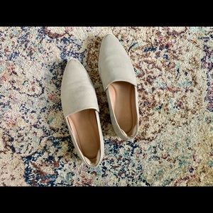 Dr Scholls Cream Pointy Comfort Flats